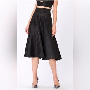 Lord & Taylor full taffeta skirt black 10 EUC